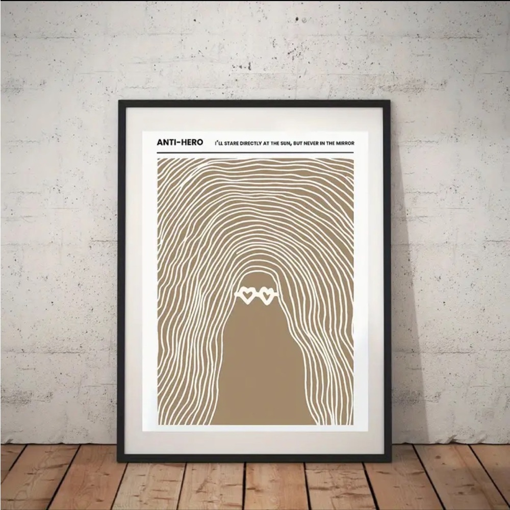 💛Canvas Print, Waterproof Music Poster, Taylor Swift, Anti-hero, Pop Rock Retro
